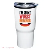 Im On My Wurst Behavior Tumbler thumb 0