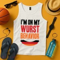 Im On My Wurst Behavior Tank Top thumb 4