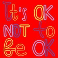 It's Ok Not To Be Ok Mental Health Quote Santa Hat thumb 1