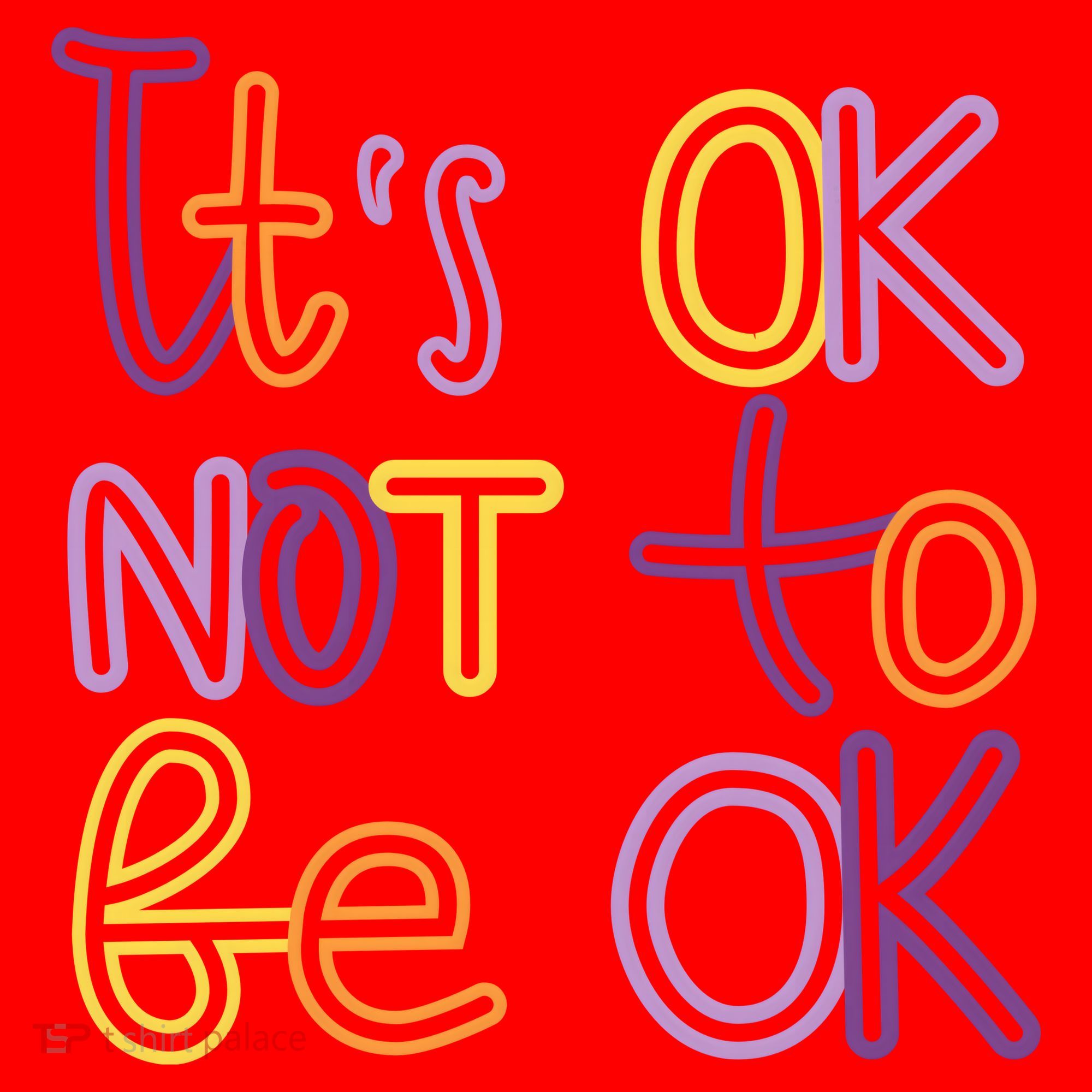 It's Ok Not To Be Ok Mental Health Quote Santa Hat