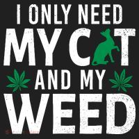 I Only Need My Cat And My Weed Funny Marijuana Pot Smoker Tumbler thumb 3