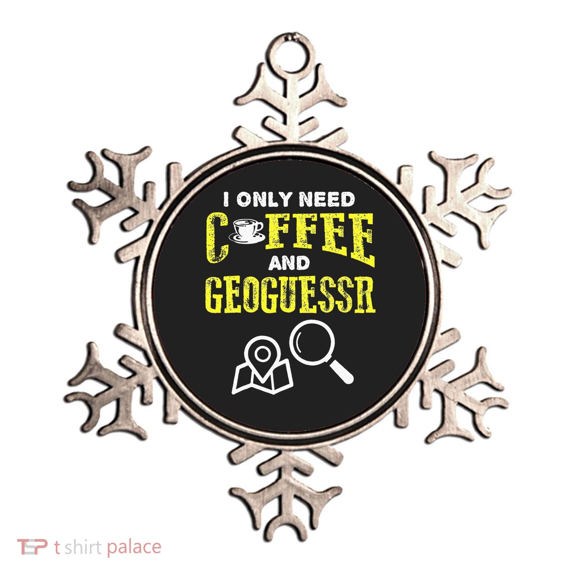 I Only Need Coffee And Geoguessr Gamer Ornament