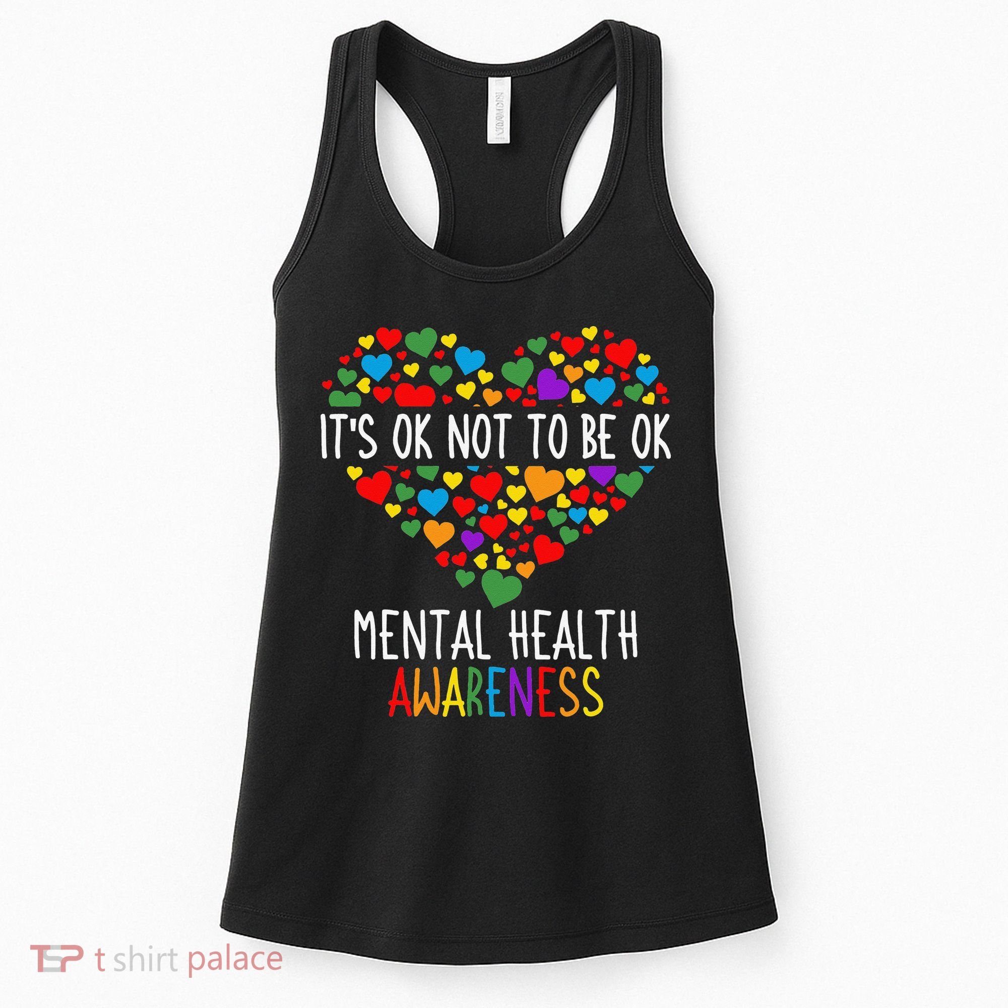 It's Ok Not To Be Ok Mental Health Awareness Green Ribbon Women's Tank Top