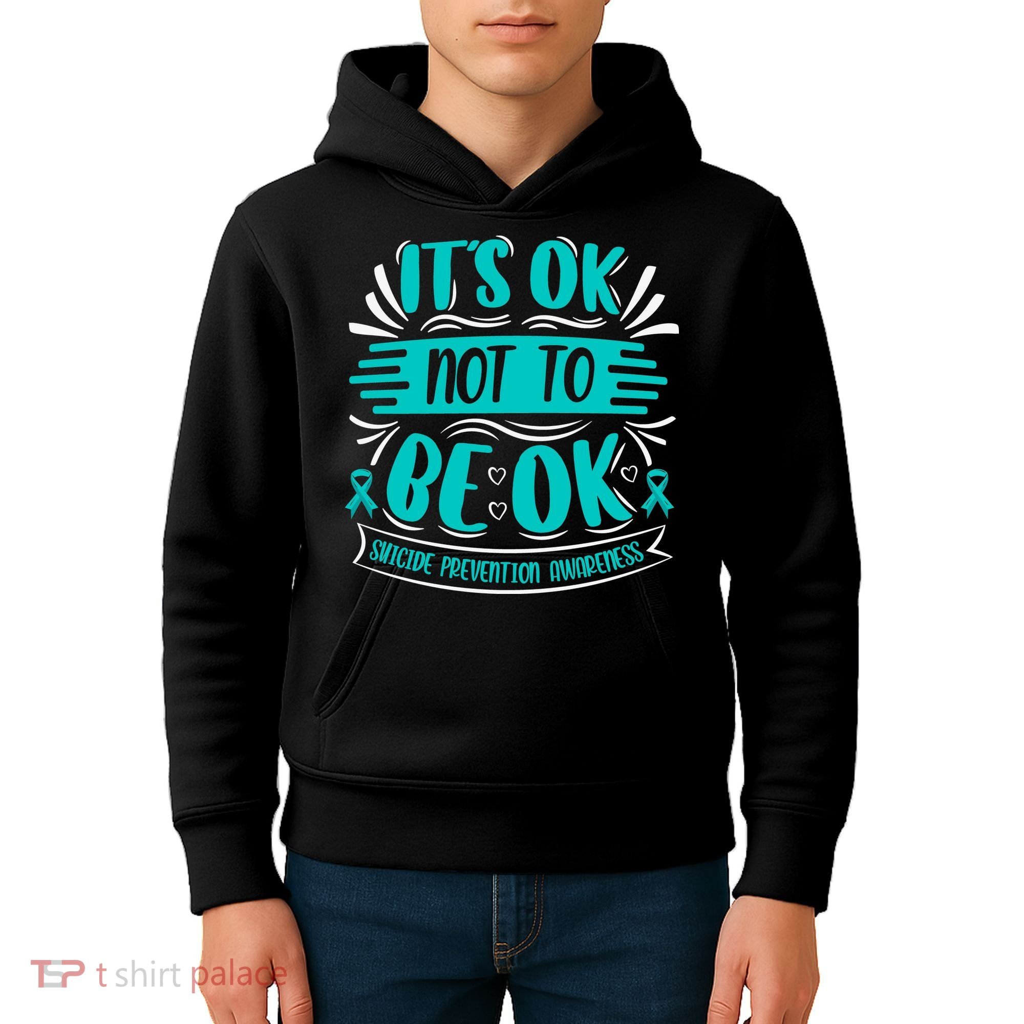 It's Ok Not To Be Ok Suicide Prevention Awareness Kids Hoodie