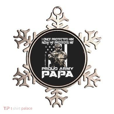 I Once Protected Him Now He Protects Me Proud Army Papa Ornament