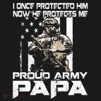 I Once Protected Him Now He Protects Me Proud Army Papa Ornament thumb 1