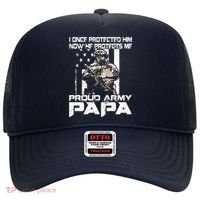 I Once Protected Him Now He Protects Me Proud Army Papa Hat thumb 0
