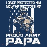 I Once Protected Him Now He Protects Me Proud Army Papa Women's T-Shirt thumb 6