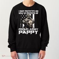 I Once Protected Him Now He Protects Me Proud Army Pappy Women's Sweatshirt thumb 0