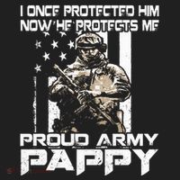 I Once Protected Him Now He Protects Me Proud Army Pappy Women's Sweatshirt thumb 2