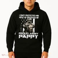 I Once Protected Him Now He Protects Me Proud Army Pappy Hoodie thumb 2