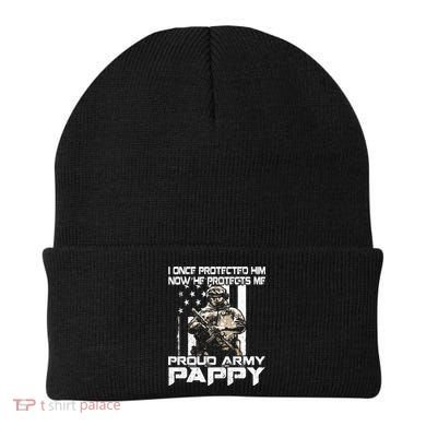 I Once Protected Him Now He Protects Me Proud Army Pappy Beanie