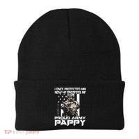 I Once Protected Him Now He Protects Me Proud Army Pappy Beanie thumb 0