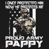 I Once Protected Him Now He Protects Me Proud Army Pappy Women's Hoodie thumb 2