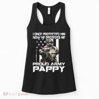 I Once Protected Him Now He Protects Me Proud Army Pappy Women's Tank Top thumb 0