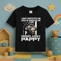 I Once Protected Him Now He Protects Me Proud Army Pappy Toddler T-Shirt thumb 3