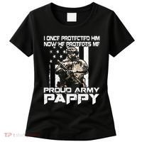 I Once Protected Him Now He Protects Me Proud Army Pappy Women's T-Shirt thumb 0