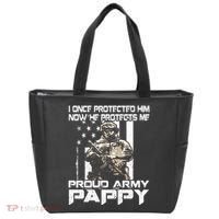 I Once Protected Him Now He Protects Me Proud Army Pappy Tote Bag thumb 0