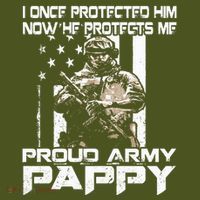 I Once Protected Him Now He Protects Me Proud Army Pappy Long Sleeve Shirt thumb 2