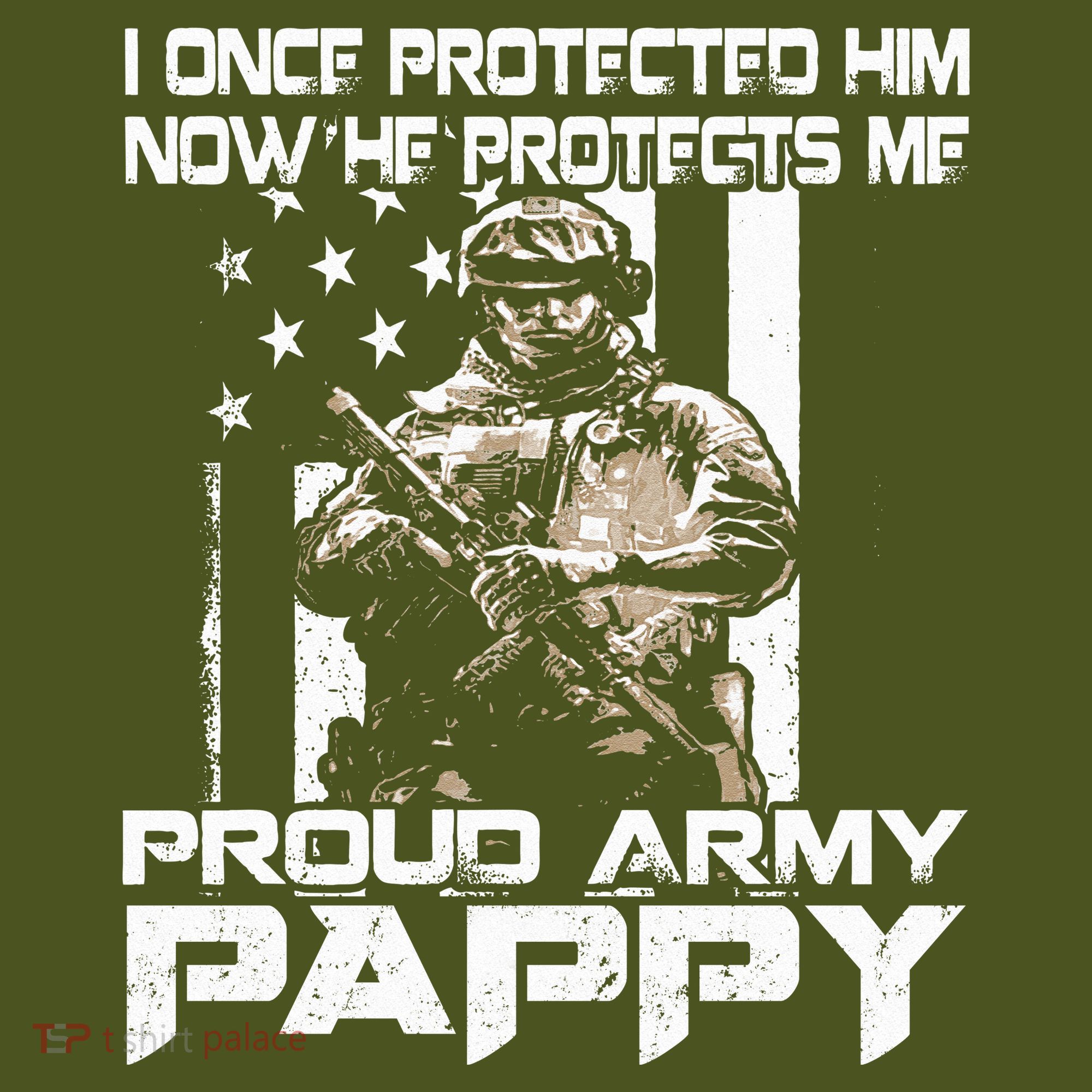 I Once Protected Him Now He Protects Me Proud Army Pappy Mousepad