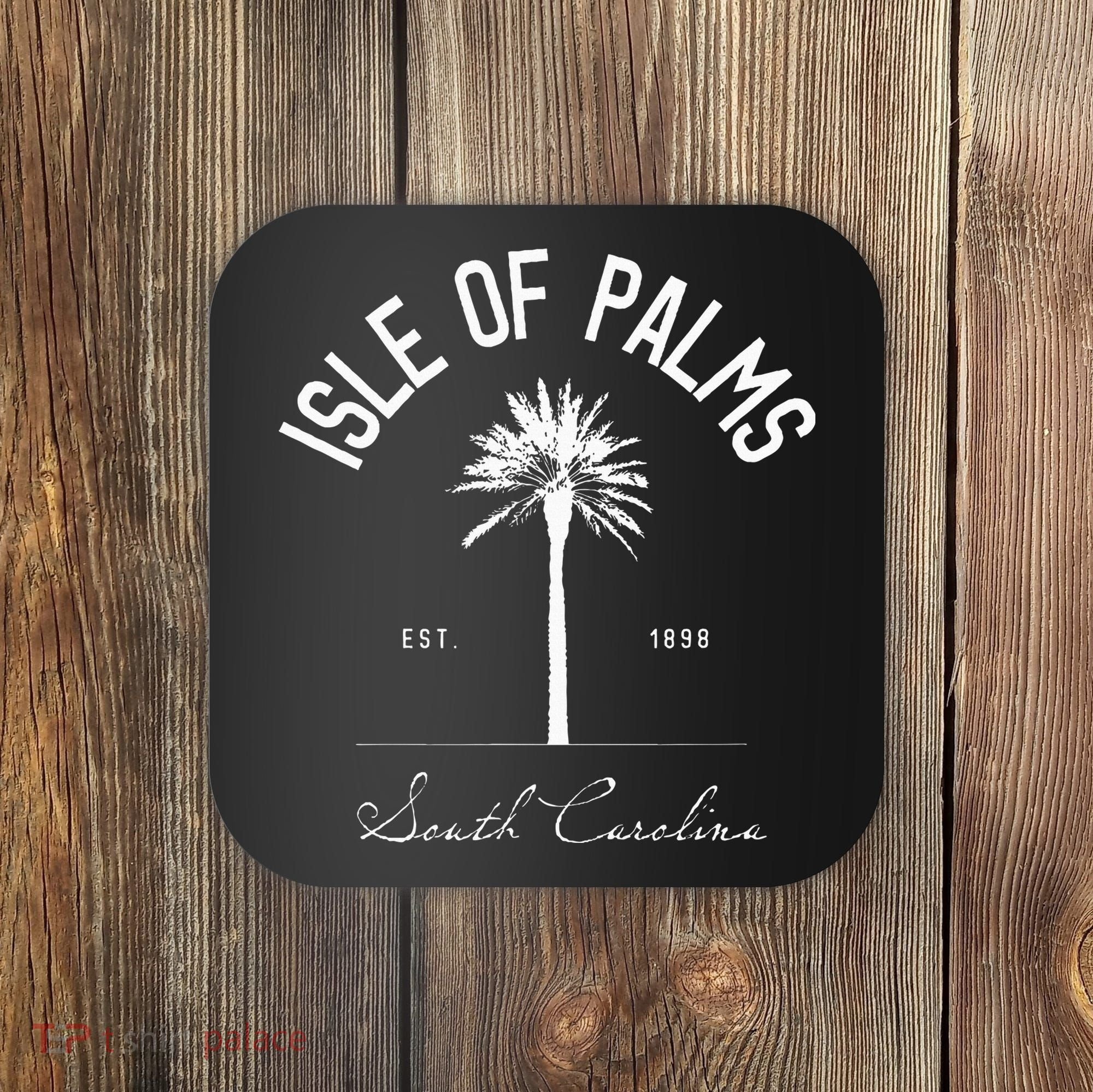 Isle Of Palms Sc Palm Tree Isle Of Palms Beach Gift Coaster