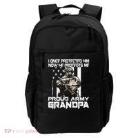 I Once Protected Him Now He Protects Me Proud Army Grandpa Backpack thumb 0