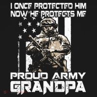 I Once Protected Him Now He Protects Me Proud Army Grandpa Backpack thumb 2