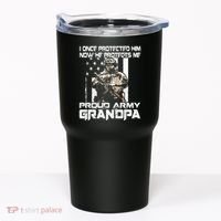 I Once Protected Him Now He Protects Me Proud Army Grandpa Tumbler thumb 0