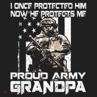 I Once Protected Him Now He Protects Me Proud Army Grandpa Tumbler thumb 3