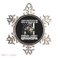 I Once Protected Him Now He Protects Me Proud Army Grandpa Ornament thumb 0