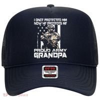 I Once Protected Him Now He Protects Me Proud Army Grandpa Hat thumb 0