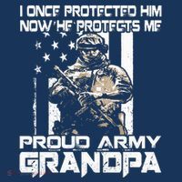 I Once Protected Him Now He Protects Me Proud Army Grandpa Toddler Hoodie thumb 2