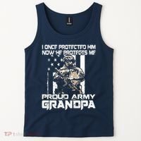 I Once Protected Him Now He Protects Me Proud Army Grandpa Tank Top thumb 2