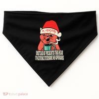 Instead Of Presents This Year Naughty Cat Xmas USA-Made Doggie Bandana thumb 0