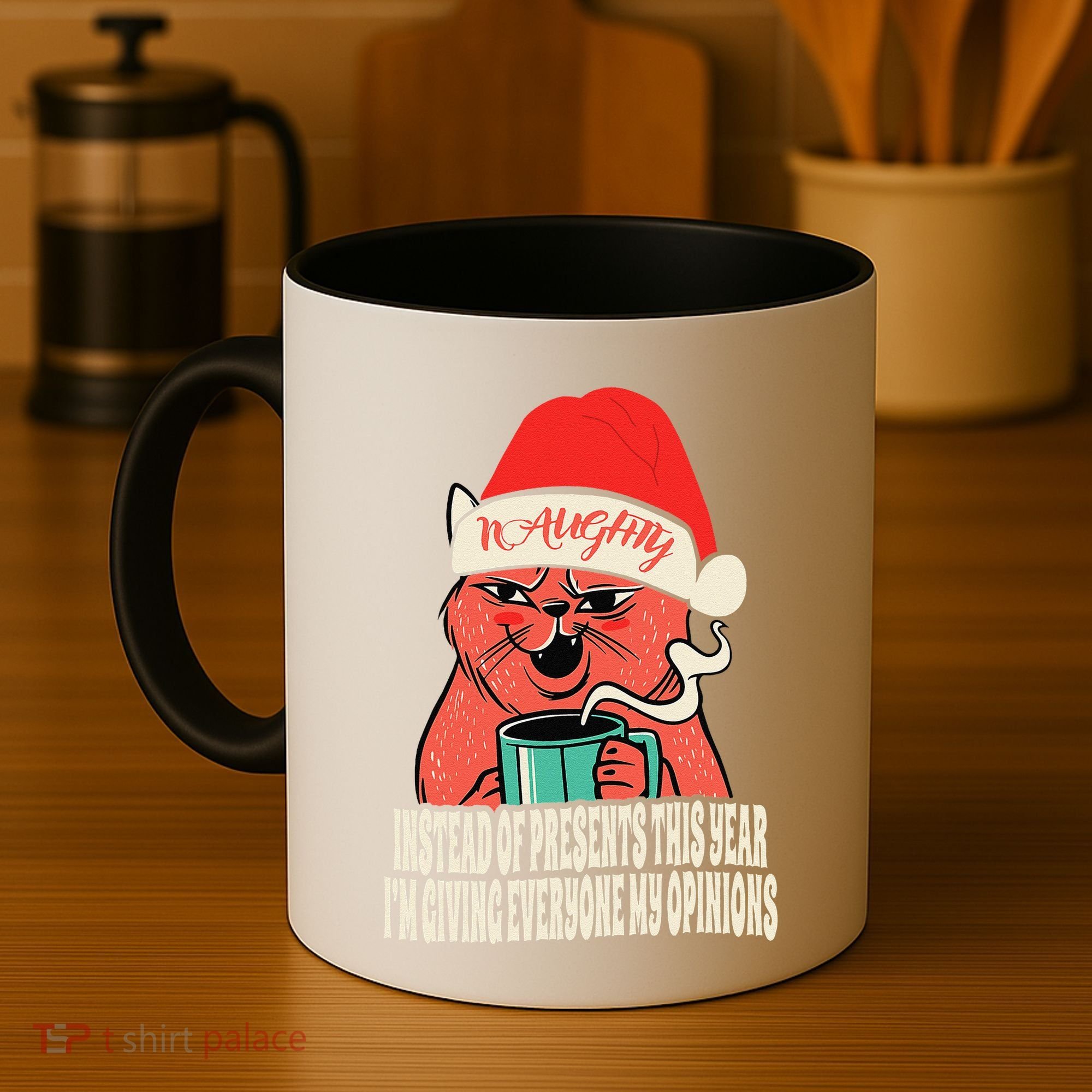 Instead Of Presents This Year Naughty Cat Xmas Coffee Mug
