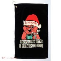 Instead Of Presents This Year Naughty Cat Xmas Golf Towel thumb 0