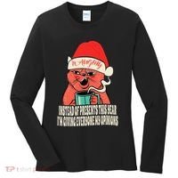 Instead Of Presents This Year Naughty Cat Xmas Women's Long Sleeve Shirt thumb 0