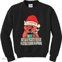 Instead Of Presents This Year Naughty Cat Xmas Kids Sweatshirt thumb 0