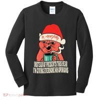 Instead Of Presents This Year Naughty Cat Xmas Kids Long Sleeve Shirt thumb 0