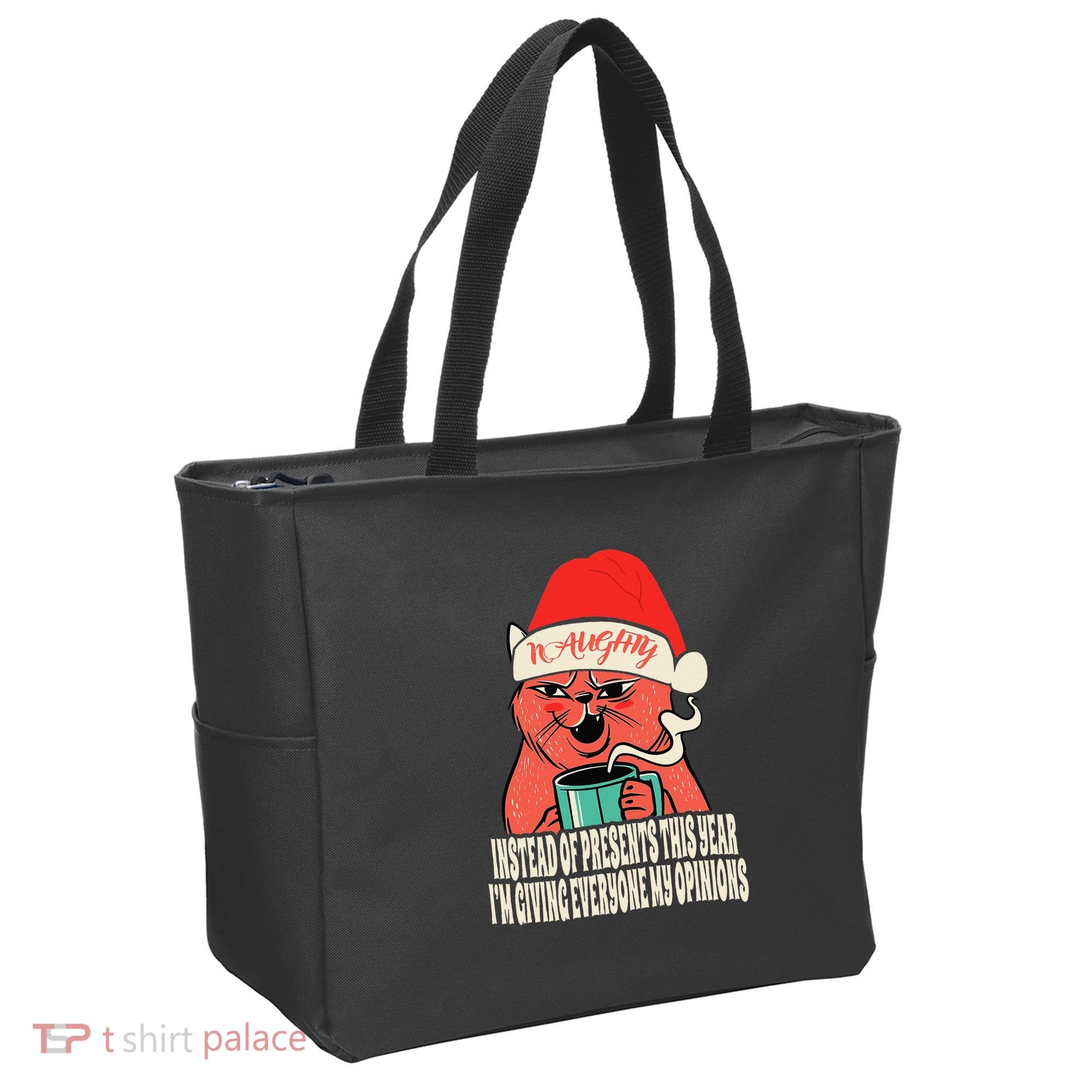 Instead Of Presents This Year Naughty Cat Xmas Tote Bag