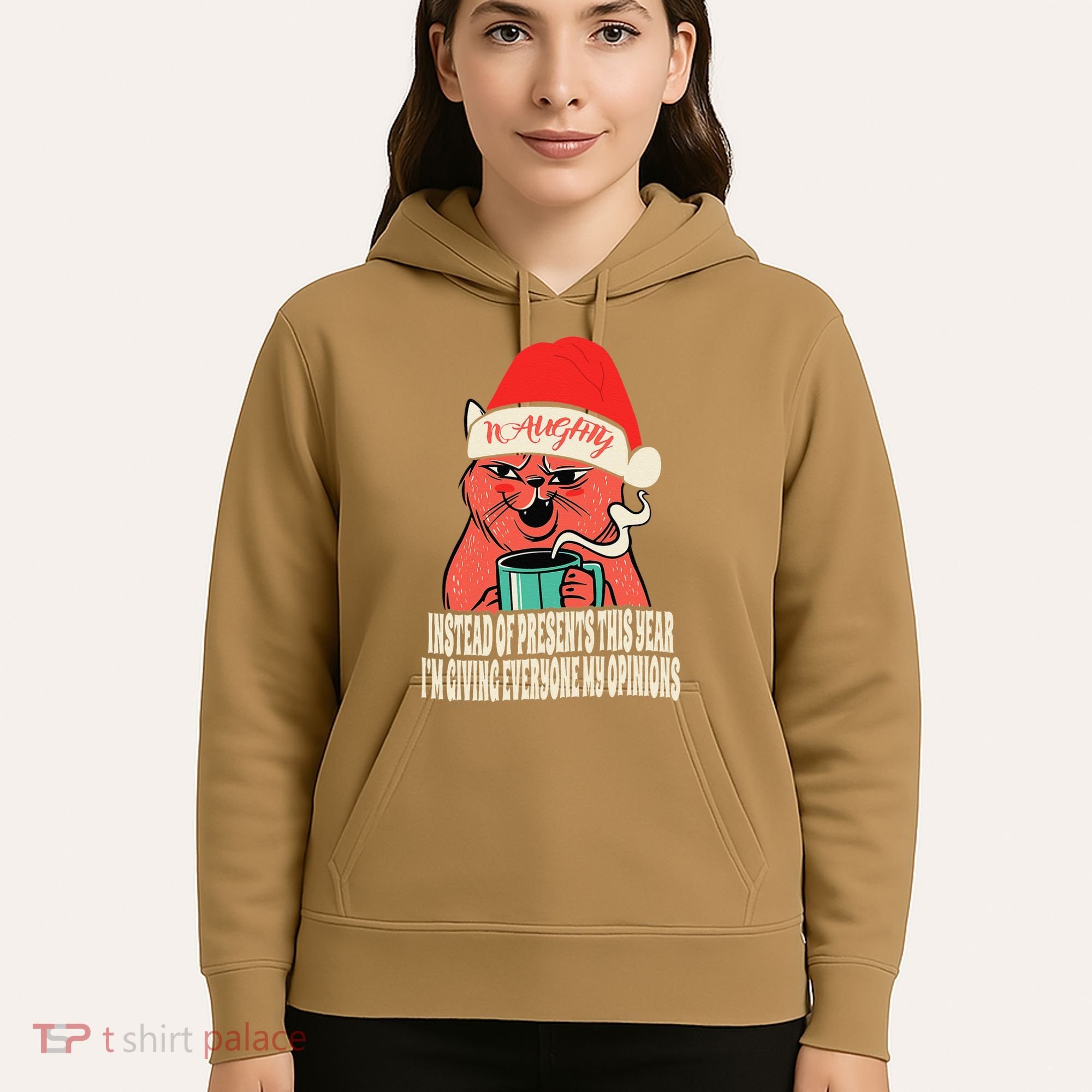 Instead Of Presents This Year Naughty Cat Xmas Hoodie
