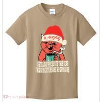 Instead Of Presents This Year Naughty Cat Xmas Kids T-Shirt thumb 0