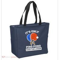It's Only Ping Pong Said The Loser, Funny Ping Pong Player Tote Bag thumb 2