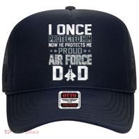 I ONCE PROTECTED Him NOW HE PROTECTS ME PROUD AIR FORCE DAD Hat thumb 0