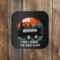 I Only Smoke The Good Stuff Funny Bbq Smoker Saying Coaster thumb 0