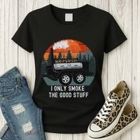 I Only Smoke The Good Stuff Funny Bbq Smoker Saying Women's T-Shirt thumb 3