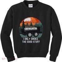 I Only Smoke The Good Stuff Funny Bbq Smoker Saying Kids Sweatshirt thumb 0