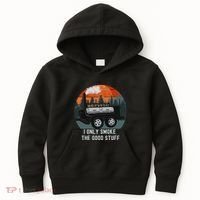 I Only Smoke The Good Stuff Funny Bbq Smoker Saying Kids Hoodie thumb 0