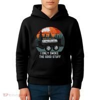 I Only Smoke The Good Stuff Funny Bbq Smoker Saying Kids Hoodie thumb 4