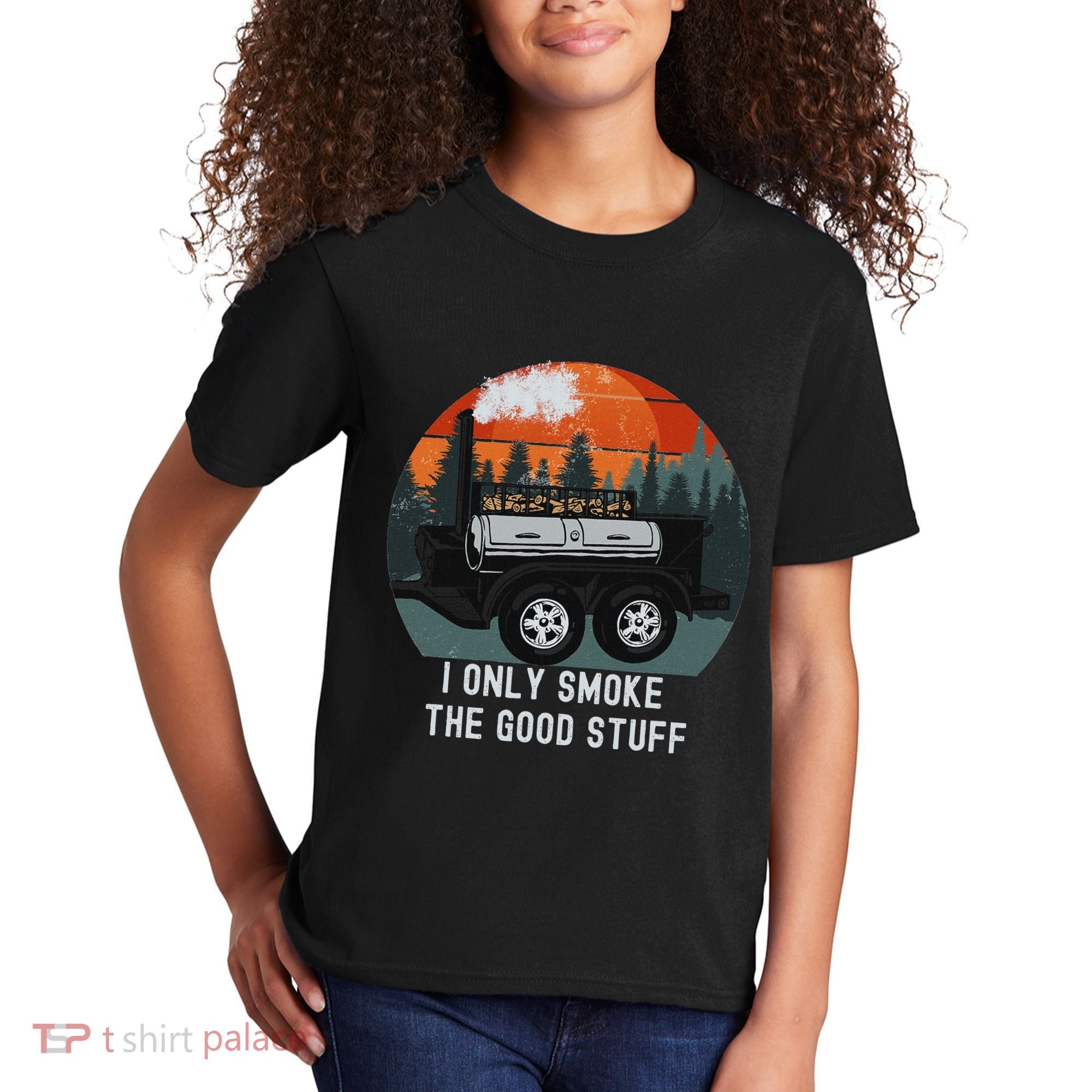 I Only Smoke The Good Stuff Funny Bbq Smoker Saying Kids T-Shirt